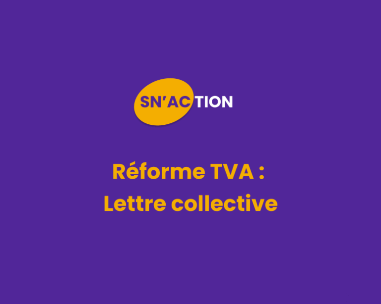 Lettre collective : Pour la suppression de la réforme de la TVA